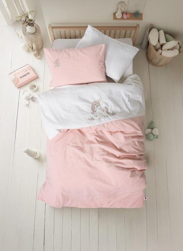 Cotton Box Cuddly Nakışlı Bebek Nevresim Takımı Beyaz - Image 1