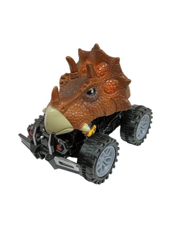Sürtmeli Dinazor Robota Dönüşen Araba 14 Cm - Kahverengi - Image 1