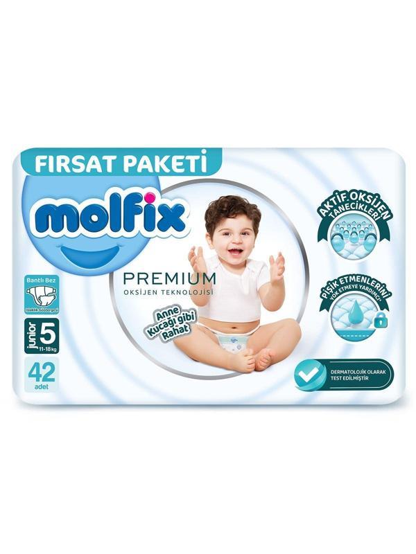 Molfix Premium Bebek Bezi Fırsat Paketi 5 Beden 11-18 Kg 42 Adet - Image 1