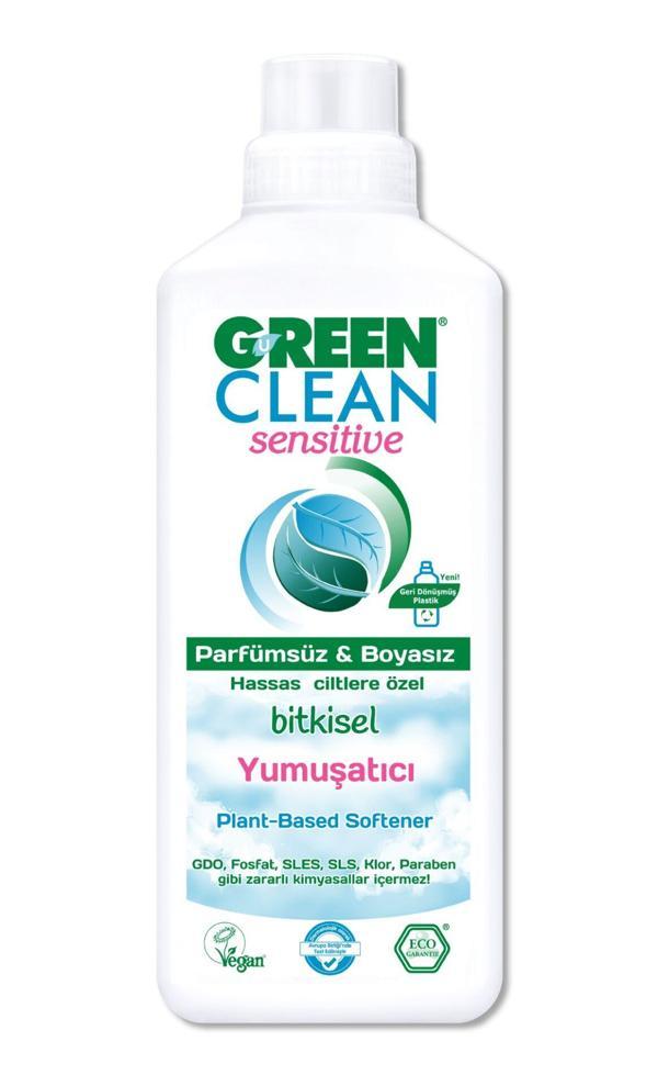 Green Clean Sensitive Parfümsüz Bitkisel Yumuşatıcı 1000ml - Image 1