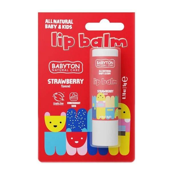 Babyton Bebek ve Çocuklar İçin Doğal Dudak Koruyucu Balm Çilek - Image 1