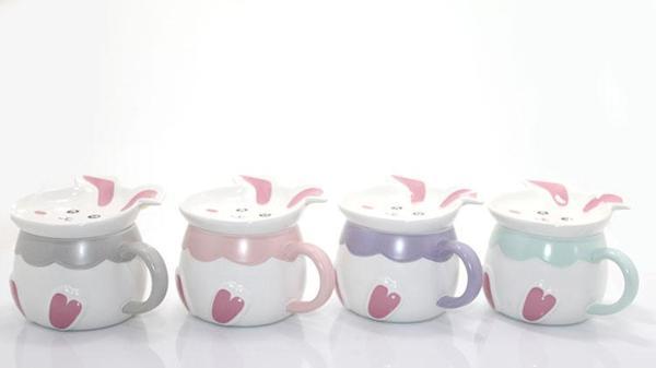 Tavşan Tasarımlı Porselen Kupa Bardak  - Image 1