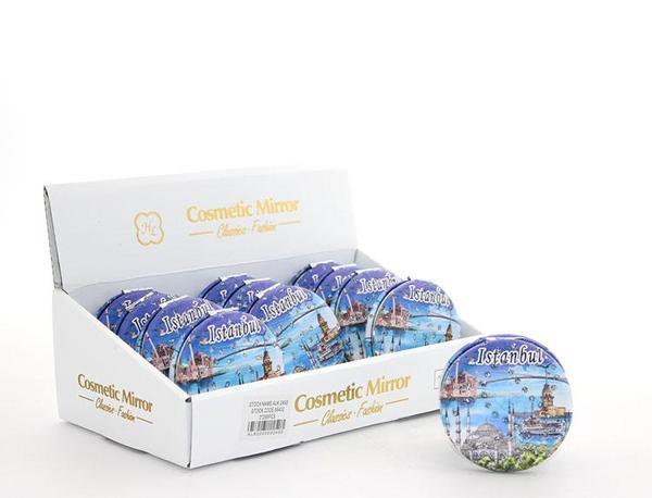 Taşlı İstanbul Tasarımı El Aynası Kalın Model 9  - Image 1