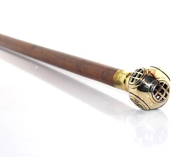 Pirinç Dalgıç Başlığı Baston - Image 1