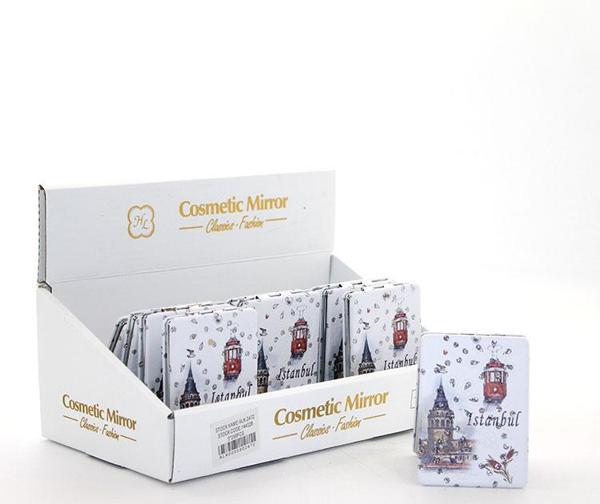 Taşlı İstanbul Tasarımı El Aynası İnce Model 9  - Image 1