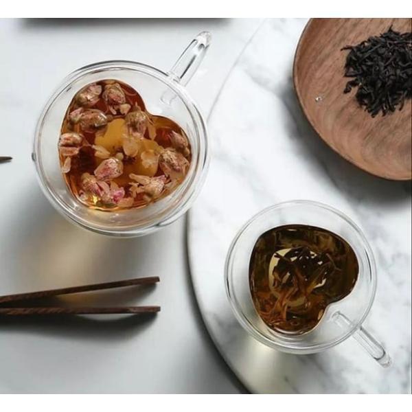 Kalp Şeklinde Cam Bardak  - Image 1