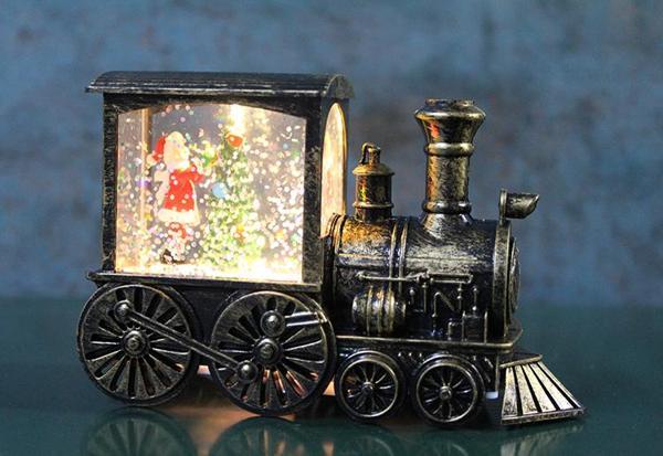 Trenli Yılbaşı Işıklı Kar Küresi Model 2  - Image 1