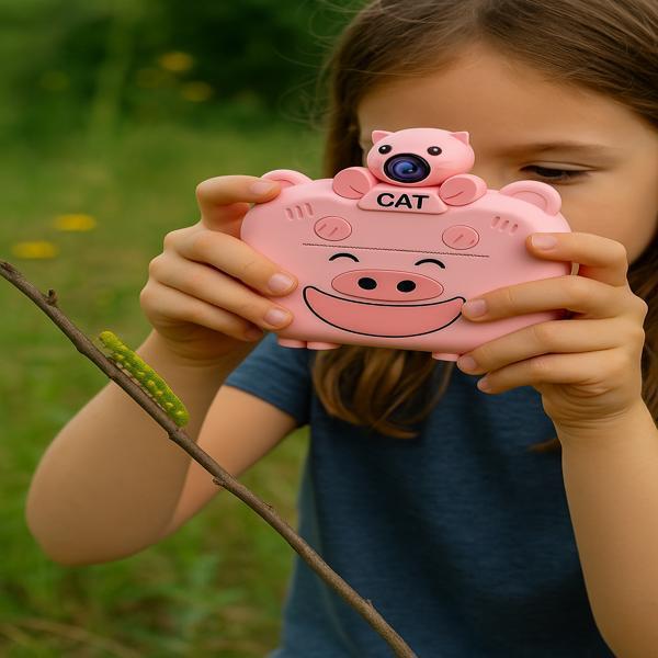 Kameralı Fotoğraf Yazıcısı Pembe Renk - Image 1
