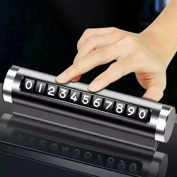 Telefon Numarası Plaka Silindiri Ayarı Renkli Metal Alüminyum Araba Geçici Park Kartı Evrensel Moda Oto Aksesuarları (5250) - Image 1