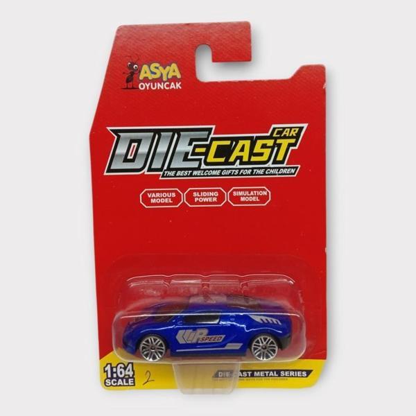 Metal Mini Arabalar  8 cm - Mavi - 2 - Image 1