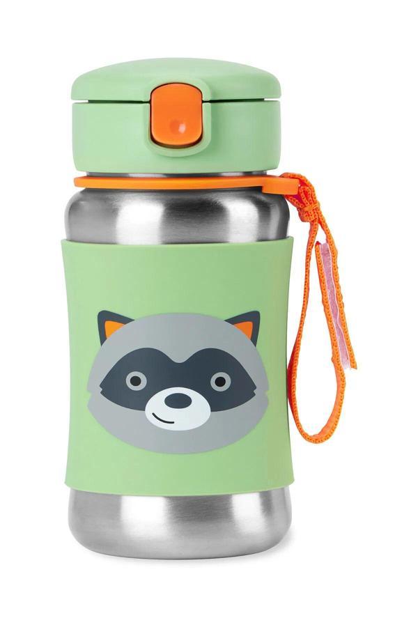 Skip Hop Zoo Pipetli Paslanmaz Çelik Suluk 350 ml Rakun - Image 1