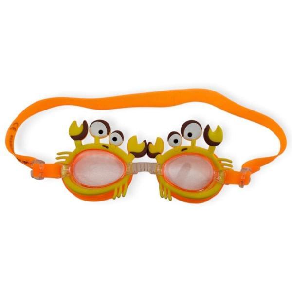 Çocuk Yüzücü Gözlüğü Silikon Taşıma Çantalı Turuncu Yengeç - 9014 - Image 1