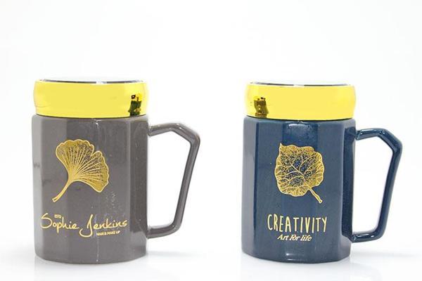 Ayna Kapaklı Porselen Kupa Bardak  - Image 1