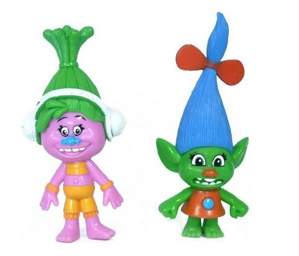 Trolls Yağmur Ormanı Şans Bebekleri 2 li Figür - TBG256562/YEŞİL-PEMBE - Image 1