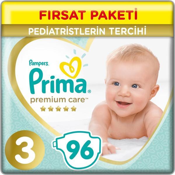 Prima Premium Care Bebek Bezi Fırsat Paketi 3 Beden 96 Adet - Image 1