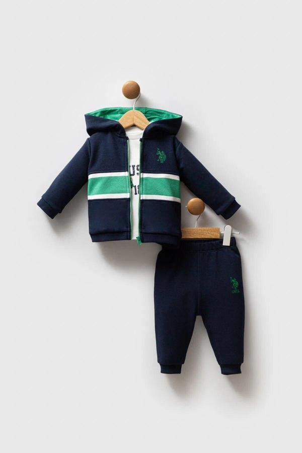 U.S. Polo Assn 3'lü Takım USB2553 Lacivert-Yeşil - Image 1