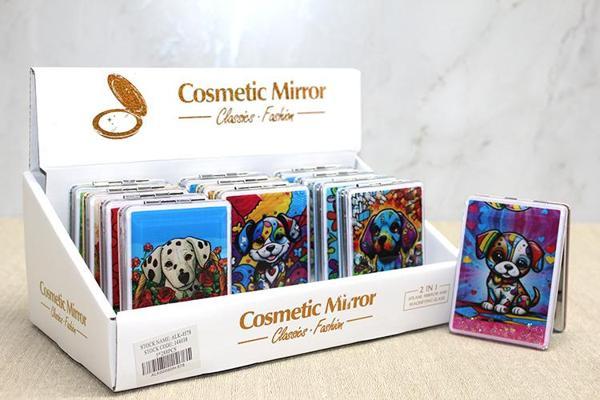 Hareketli Sulu Detaylı Köpek Figürlü El Aynası  - Image 1