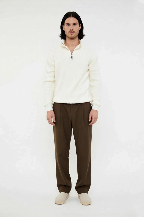 Erkek Casual Regular Kesim Uzun Kollu Triko Kazak Soğuk Günler İçin Konforlu ve Şık Bir Tarz. - Image 1