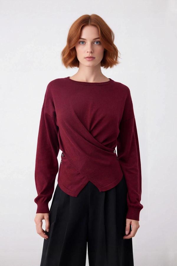 Kadınlar İçin Şık Bağlama Detaylı Triko Kazak Fitted Kesim Kışlık Kombinlerinize Zarafet Katın - Image 1