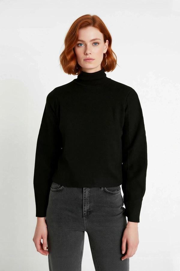 Kadın Günlük Akrilik Oversize Balıkçı Yaka Triko Kazak Konforlu Ve Şık Kış Kombinleri Kaliteli - Image 1