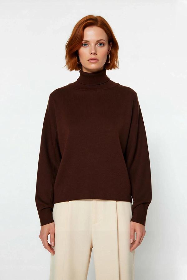 Kadın Günlük Akrilik Oversize Balıkçı Yaka Triko Kazak Konforlu Ve Şık Kış Kombinleri Kaliteli - Image 1