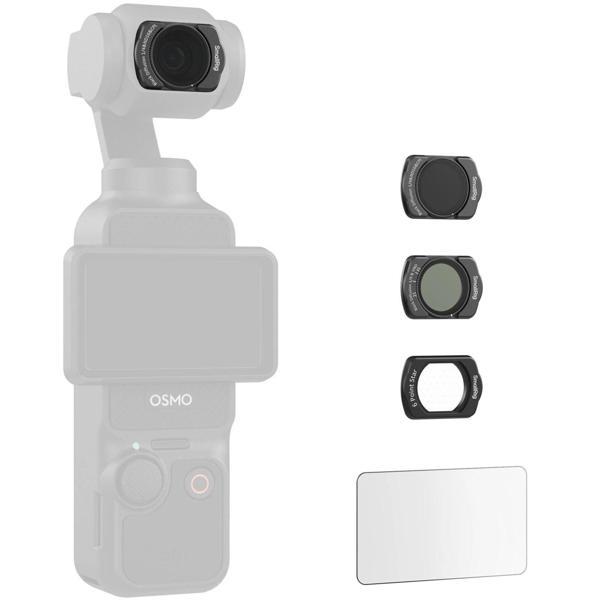 SmallRig 5122 DJI Osmo Pocket 3 için 1/4 Siyah Difüzyon & ND16 & CPL / 1/4 Siyah Difüzyon ve VND 2-5 - Image 1