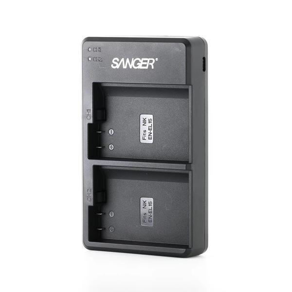 Sanger EN-EL15 Nikon İkili USB Şarj Aleti - Image 1
