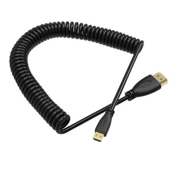 OEM Marka HD02 Spiral 4K HDMI Kablosu  (C-A Mini) 50cm-90cm - Image 1