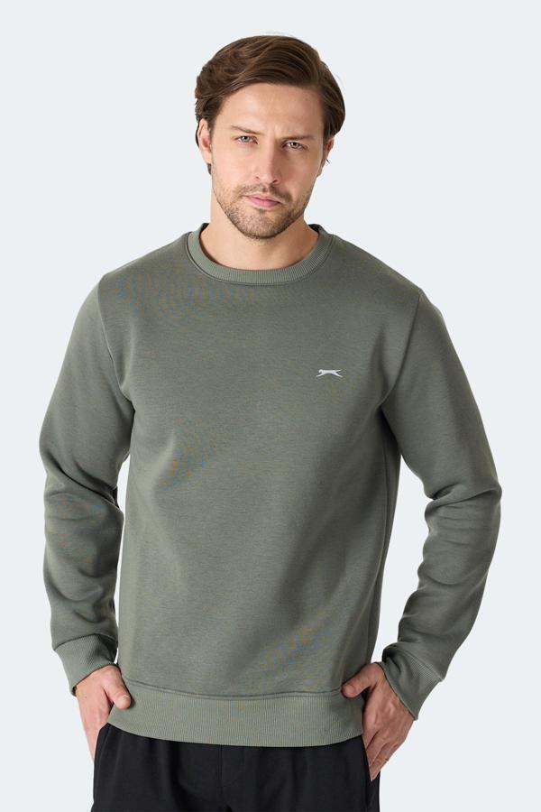 Slazenger MEGAR I Erkek  Haki Sweatshirt - Image 1