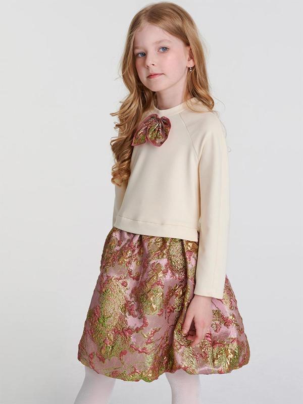 Gold Jakar Balon Etek Elbise - Image 1