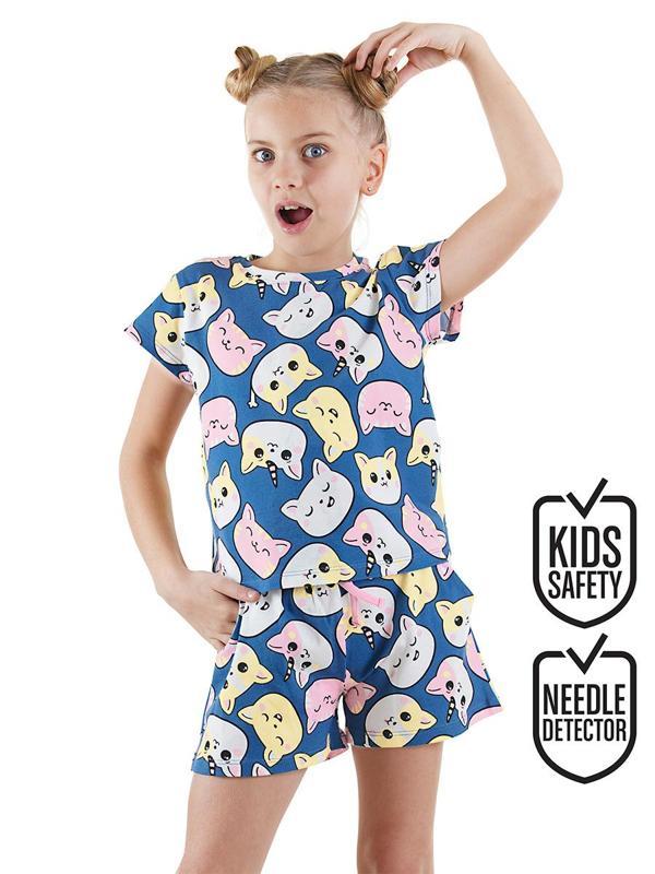 Sevimli Kediler T-shirt Şort Takım - Image 1