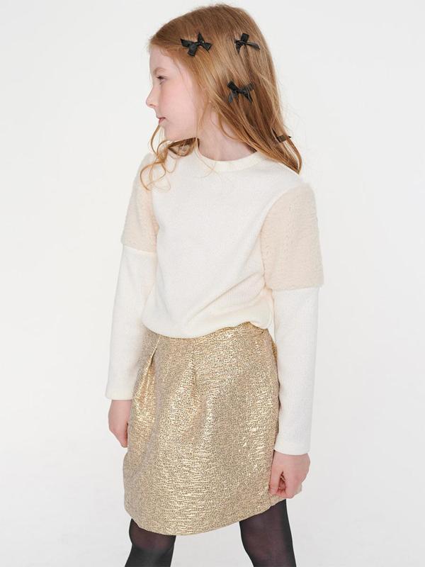 Kürk Detaylı Etek Blüz Takım - Image 1