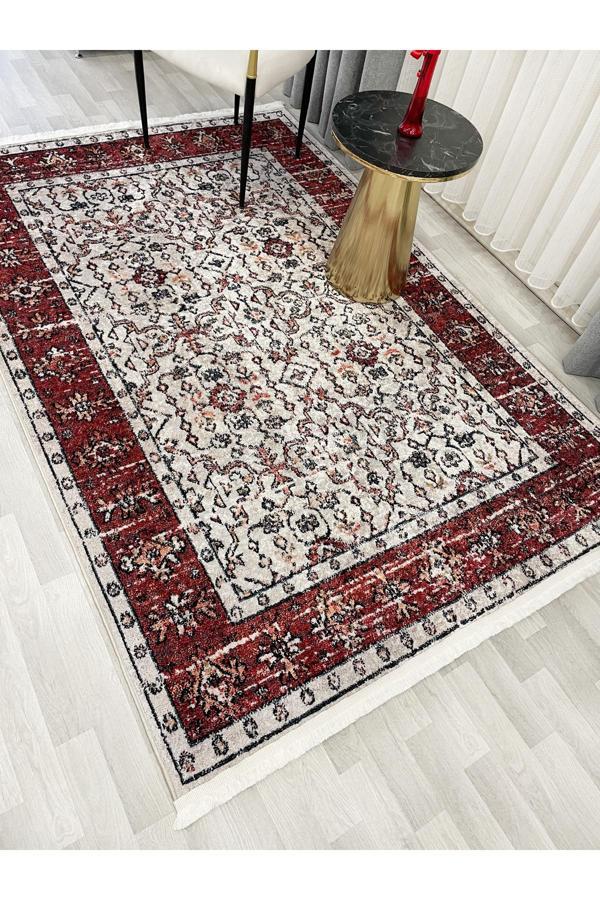 Brillant Kilim Motifli Saçaklı Klasik Kaymaz Taban Halı - Image 1