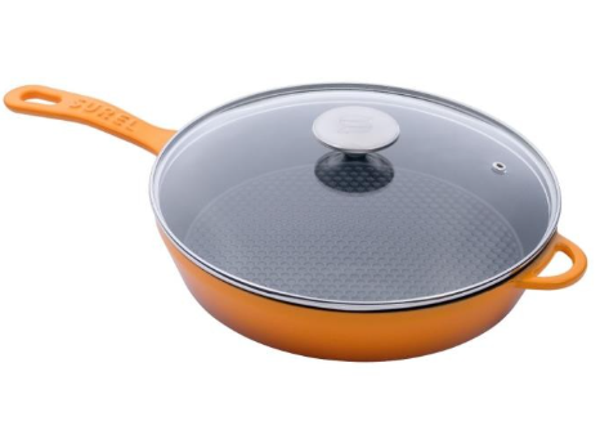 Sürel 28 cm Yuvarlak Cam Kapaklı Tava - Image 1