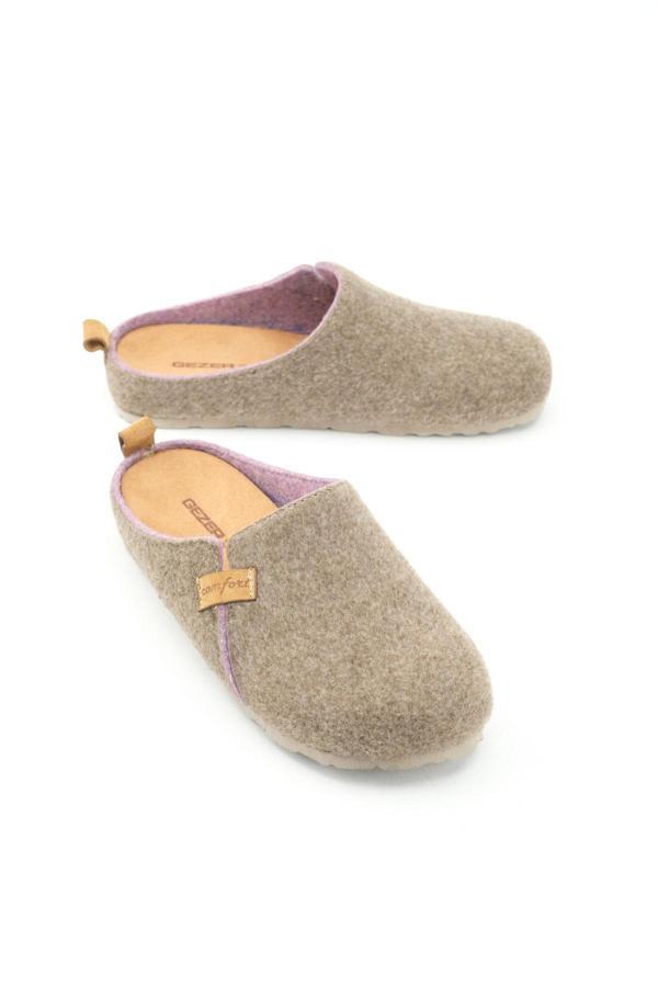 Gezer Kışlık Keçe Comfort Taban Kadın Ev Bahçe Terlik - Image 1