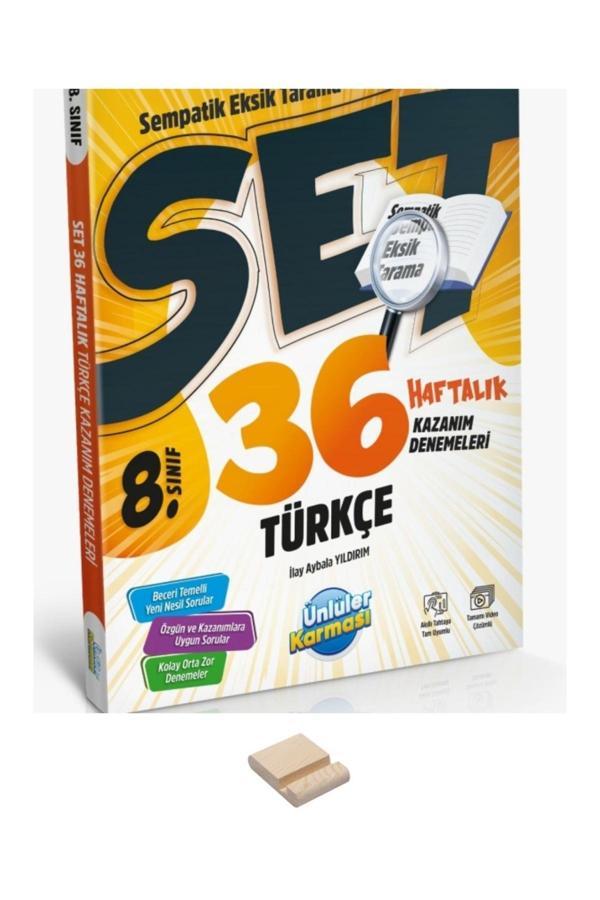 LGS 8. Sınıf Türkçe 36 Haftalık Denemeler ve Telefon Standı - Ünlüler Karması Yayınları - Image 1