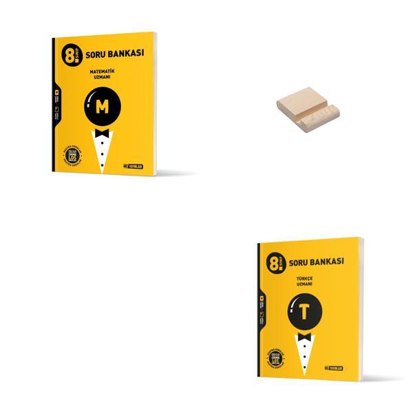 LGS 8. Sınıf Uzman Matematik ve Türkçe Soru Bankası Yeni + Telefon Standı - Hız Yayınları - Image 1