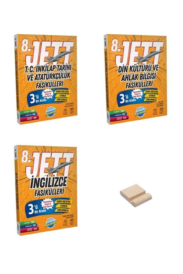 LGS 8. Sınıf JETT İnkılap Din ve İngilizce Fasikülleri 3lü Set - Ünlüler Karması Yayınları - Image 1