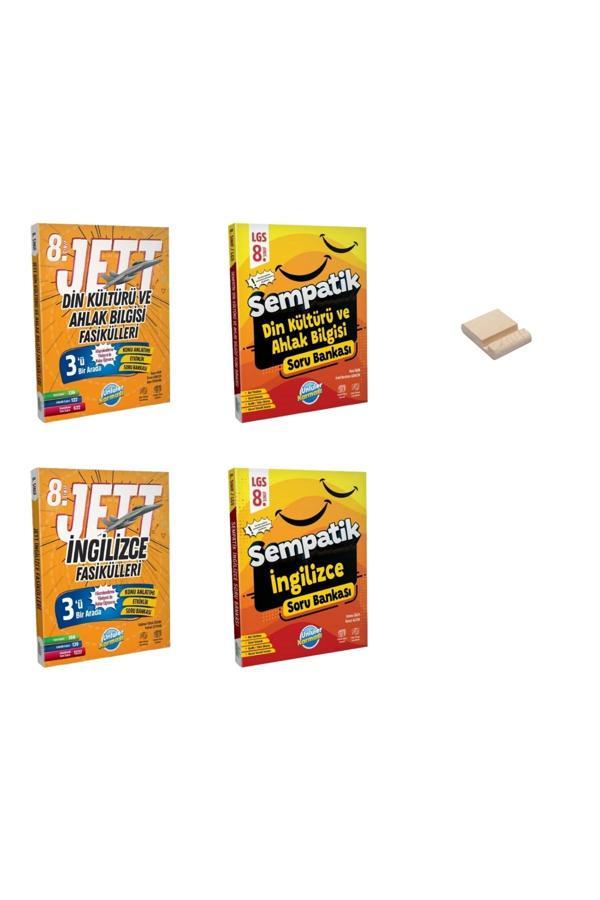 LGS 8. Sınıf Din ve İngilizce JETT Fasiküller ve Soru Bankası 4lü Set - Ünlüler Karması Yayınları - Image 1
