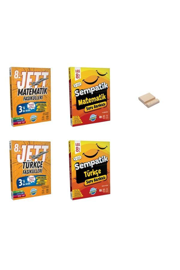 LGS 8. Sınıf Matematik ve Türkçe JETT Fasiküller ve Soru Bankası 4lü Set - Ünlüler Karması Yayınları - Image 1