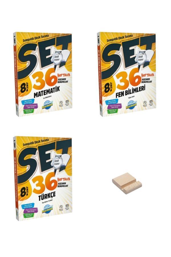 LGS 8. Sınıf Sempatik 36 Haftalık Matematik Fen Bilimleri ve Türkçe Denemeleri 3lü Set - Ünlüler Karması Yayınları - Image 1