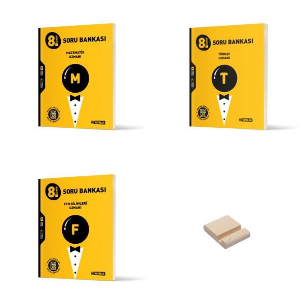 LGS 8. Sınıf Uzman Matematik Türkçe ve Fen Bilimleri Soru Bankası 3lü Set + Telefon Standı - Hız Yayınları - Image 1