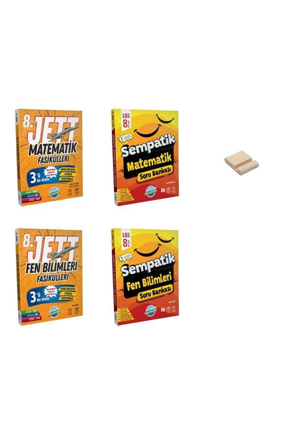 LGS 8. Sınıf Matematik ve Fen Bilimleri JETT Fasiküller ve Soru Bankası 4lü Set - Ünlüler Karması Yayınları - Image 1