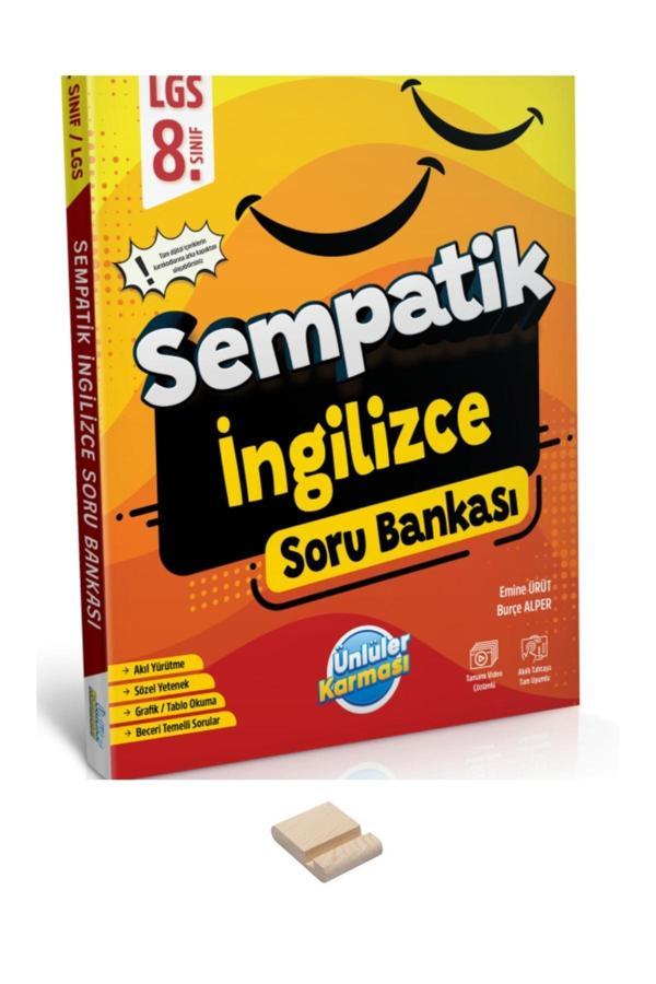 LGS 8. Sınıf Sempatik İngilizce Soru Bankası ve Telefon Standı - Ünlüler Karması Yayınları - Image 1