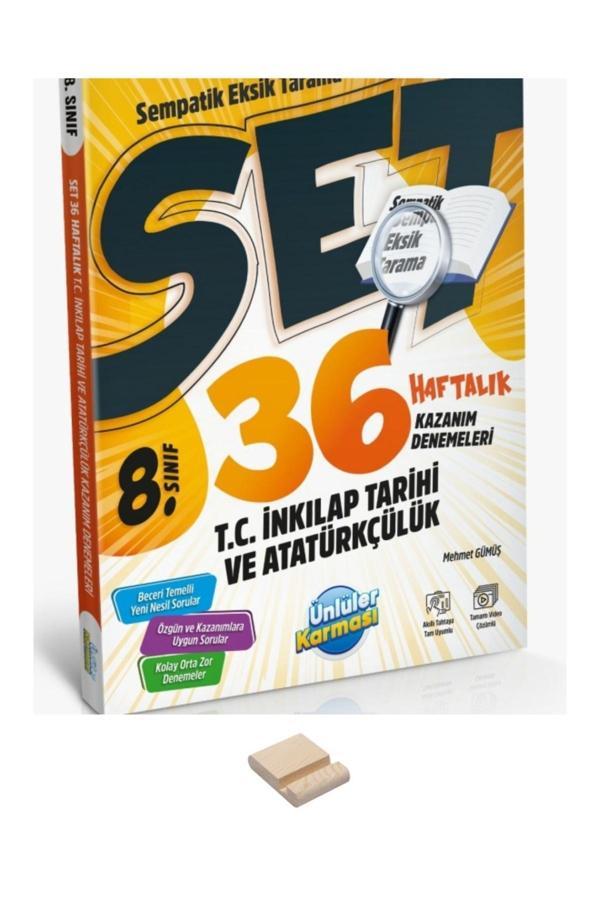 LGS 8. Sınıf İnkılap Tarihi 36 Haftalık Denemeler ve Telefon Standı - Ünlüler Karması Yayınları - Image 1