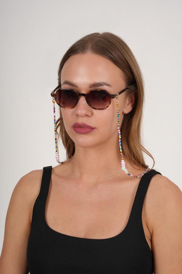 Renkli Love Kum Boncuk Gözlük Zinciri - Kolye - Bileklik - Image 1