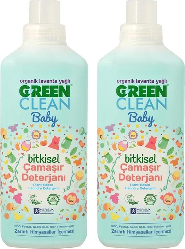 Green Clean Organik Lavanta Yağlı Baby Bitkisel Çamaşır Deterjanı 1000 ml - 2 ADET - Image 1