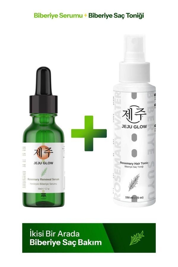 Jeju Glow Biberiye Saç Bakım Seti Serum & Tonik - Image 1