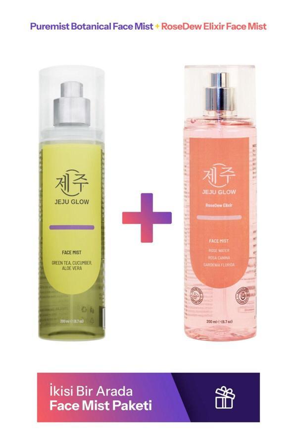 Jeju Glow Puremist Botanical Ve Rosedew Elixir Face Mist Seti (Yüz Spreyi Seti) - Image 1