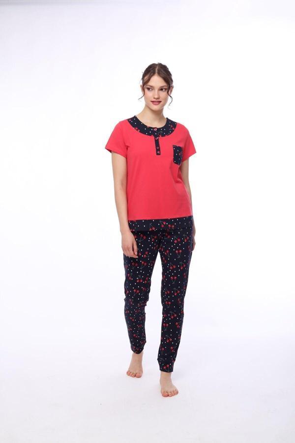 Pijadore 1447 Kadın Kısa Kollu Pijama Takım - Image 1